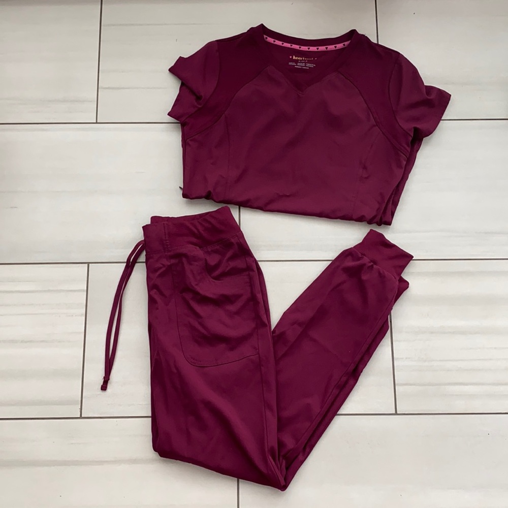 Heart and soul scrubs/ Wine color